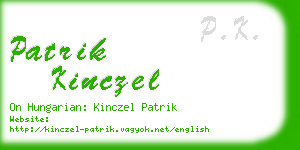 patrik kinczel business card